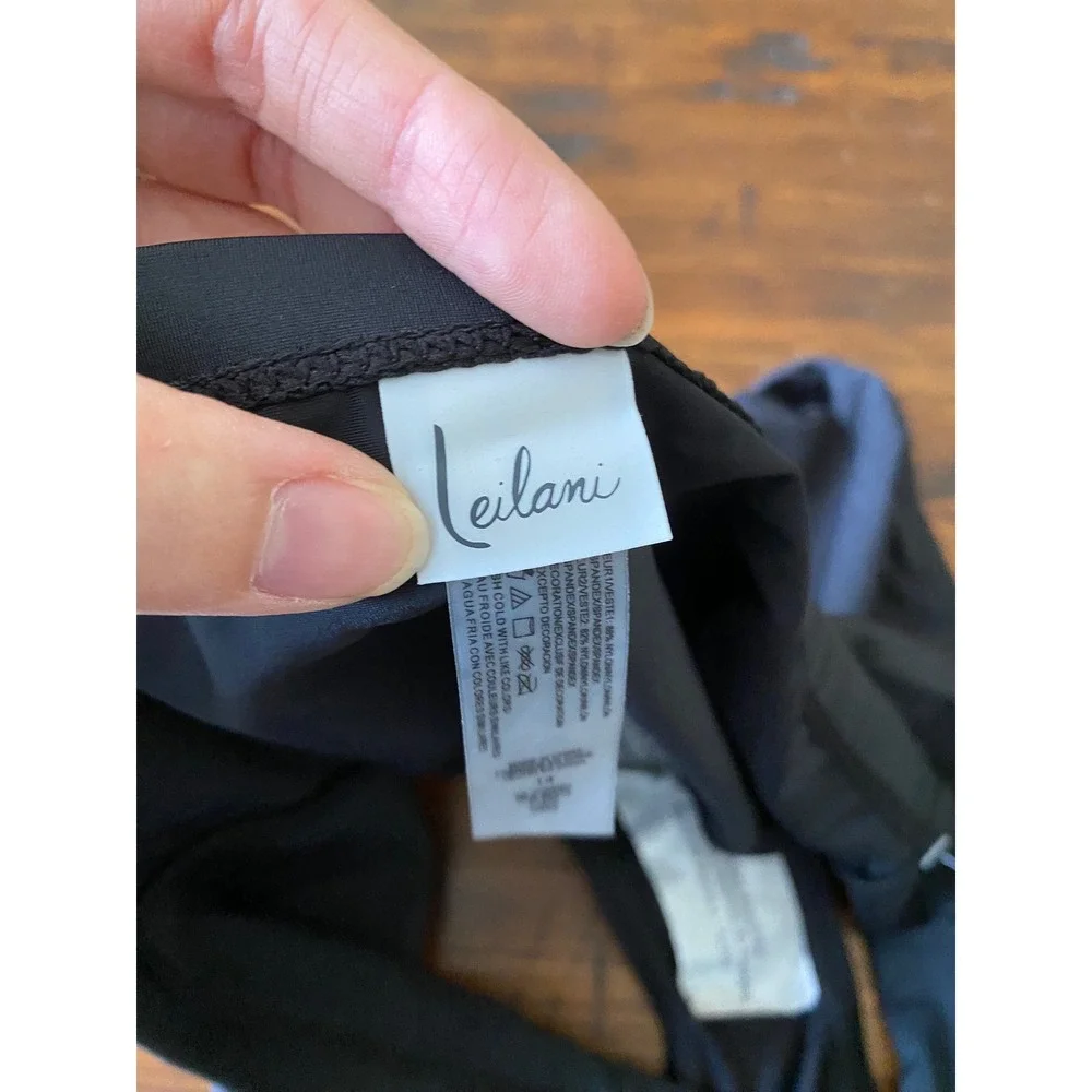 Leilani Womens Size 14‎ NWT High Waisted Tummy Thinner Bikini Bottom Black